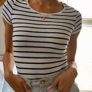 H&M Black and White Stripped T-shirt